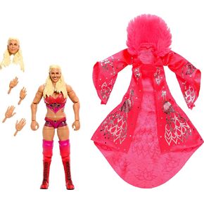 Mattel WWE Ultimate Edition Action Figure & Accessories Set, Charlotte Flair 6-inch Collectible with 30 Articulation Points, Swappable Pieces & Entrance Gear