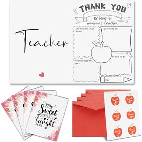 Teacher Gifts - Teacher Appreciation Cards in Bulk Thank You Gifts for Teacher Appreciation Day Valentine's Day - Teacher Appreciation Gifts