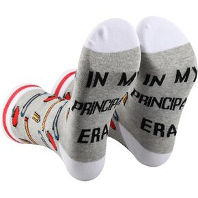 PXTIDY 2 Pairs School Principal Sock Principal Appreciation Gift School Principal Gift Assistant Principal Socks
