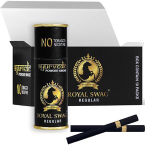 ROYAL SWAG Ayurvedic & Herbal Cigarette, Regular (50 Sticks) Smoking Cessation - Helps in Quit Smoking