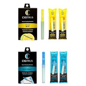 cigtrus Oral Fixation Natural Craving Relief for a Better Life | Help Replace The Habit of Holding | Flavored Air Support Aid | Citrus Mint & ICY Peppermint 3 Each