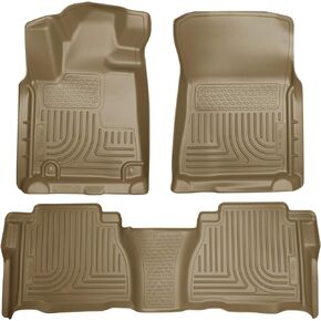 Husky Liners 98581 Black Weatherbeater Front & 2nd Seat Floor Liners Fits 2007-2011 Toyota Tundra CrewMax / Double Cab