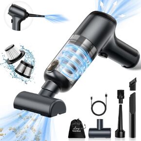 Mini car vacuum cleaner,3 in 1 handheld car vacuum 12000Pa high power dust buster,2-Speed portable vacuum brushless motor cordless air duster,rechargeable hand vacuum cleaner for car home keyboard