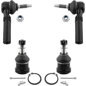 YMAUGP 4pc Front Outer Tie Rod Ends and Front Lower Ball Joint Kit ES3537 K7399 for Chrysler Town & Country 2001-2004, Voyager 2001-2003, Ball Joint Tie Rod for Dodge Caravan/Grand Caravan 2001-2004
