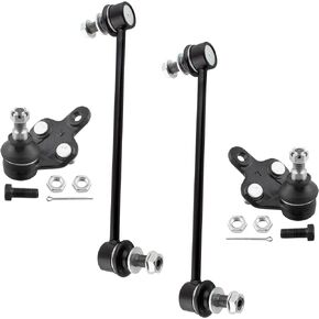 YMAUGP 4PCS L/R Front Stabilizer Bar Link and L/R Front Lower Ball Joint K80249, K90346, K90347 for Toyota Sienna 2004 2005 2006 2007 2008 2009 2010