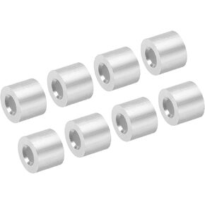 PATIKIL 1/6 بوصة/4 مم سلك إيقاف الأكمام، 25 حزمة من الألومنيوم حلقة كم لحبل الأسلاك وحلقة الكابل، فضي in Kuwait