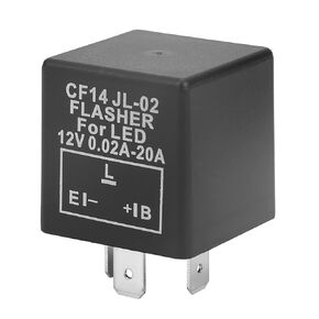 Tomotato LED Flasher Relay, CF14 JL-02 3 Pin 12V LED Flasher Flash Relay for Car Motorcycle Turn Signal Light Hyper Flash Fix
