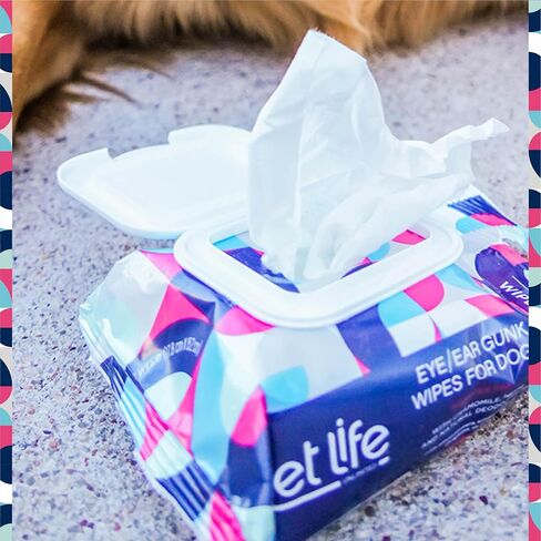 Pet Life Unlimited Dog Ear Wipes, Dog Eye Wipes - Plant-Based Dog Ear Cleaner Wipes with Moisturizing Aloe Leaf & Soothing Chamomile - Fragrance Free Eye and Ear Wipes for Dogs - 30 Count (Pack of 1) in Saudi Arabia
