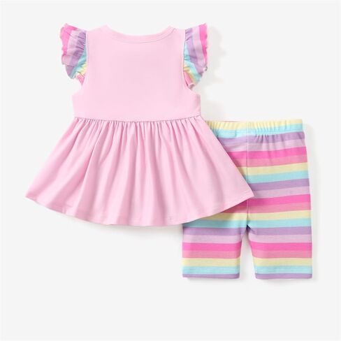 Disney Princess Toddler Girl Outfits Ruffle Sleeve Top and Pants Set 2-6 Years… in Saudi Arabia