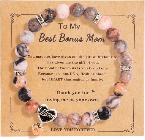 Mom Bracelets for Women - Gifts for Mom from Daughter- Amethyst Bracelet 8MM Healing Crystals Natural Amethyst Beads Handmade Bracelets Mothers Day Gifts Mom Birthday Gifts Christmas Gifts in Kuwait