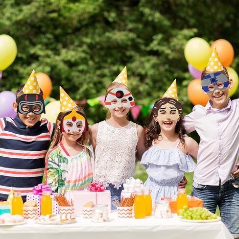 12 قطعة من أقنعة الحفلات من OU RUI، مستلزمات الحفلات ذات طابع Galaxy Wars، دعامات لحفلات أعياد الميلاد للأولاد والبنات in Kuwait