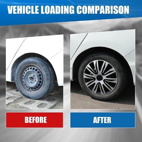 16'' Hubcaps Set of 4 Wheel Rim Cover Universal R16 Hub Caps Replacement ABS Material Exterior Accessories for Car Pickup Truck SUV (16-Inch, Silver & Black Lacquer) in Kuwait