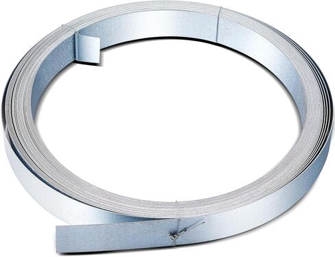 Gisafai 1.57 بوصة × 98.43 قدم شريط مجاري مجلفن حزام معدني شديد التحمل مقاوم للرياح نطاقات معدنية لمشاريع التثبيت، ورافعات الشعاع، وبناء المنازل in Kuwait