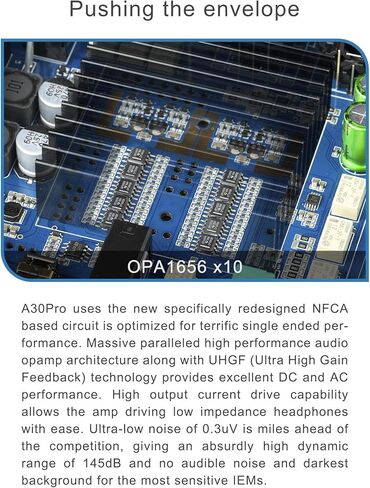 مضخم سماعة الرأس KGUSS Topping A30 Pro NFCA SE متوازن XLR 4.4 مم 6.35 مم مخرج 6000 ميجاوات × 6000 ميجاوات سماعة رأس متوازنة لـ D30 Pro (أسود) in Kuwait