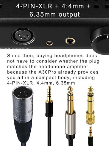 مضخم سماعة الرأس KGUSS Topping A30 Pro NFCA SE متوازن XLR 4.4 مم 6.35 مم مخرج 6000 ميجاوات × 6000 ميجاوات سماعة رأس متوازنة لـ D30 Pro (أسود) in Kuwait