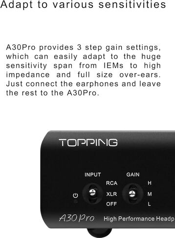 مضخم سماعة الرأس KGUSS Topping A30 Pro NFCA SE متوازن XLR 4.4 مم 6.35 مم مخرج 6000 ميجاوات × 6000 ميجاوات سماعة رأس متوازنة لـ D30 Pro (أسود) in Kuwait