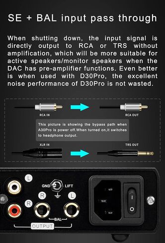 مضخم سماعة الرأس KGUSS Topping A30 Pro NFCA SE متوازن XLR 4.4 مم 6.35 مم مخرج 6000 ميجاوات × 6000 ميجاوات سماعة رأس متوازنة لـ D30 Pro (أسود) in Kuwait