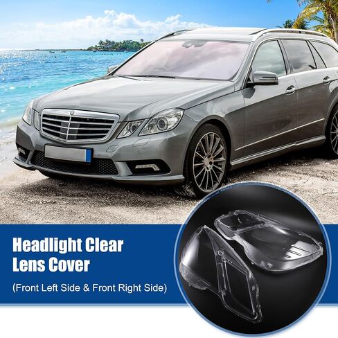 ACROPIX غطاء المصباح الأمامي الأيسر الأيمن للمصابيح الأمامية غطاء عدسة شفاف مناسب لسيارة Mercedes Benz E Class W212 2009-2013 No.A2128209561 - حزمة من 2 in Saudi Arabia