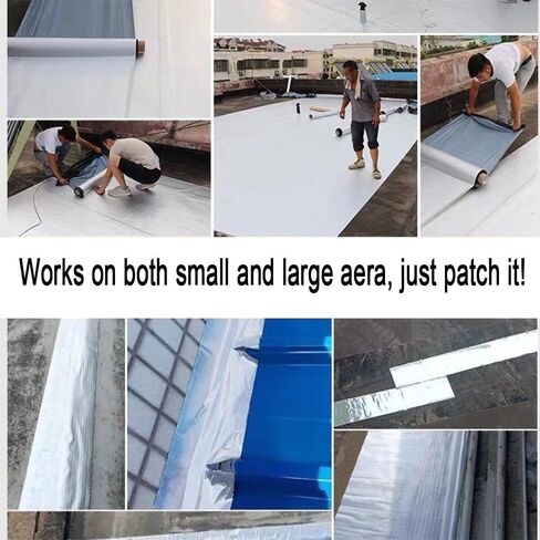 Butyl Tape Waterproof Tape, Aluminum Foil Butyl Seal Tape for Leakage, Butyl Rubber Tape for Reapring for Boat, Pipe Sealing, Roof Crack, RV, Awning, Window Sealing - 6"W x 16'L in Saudi Arabia
