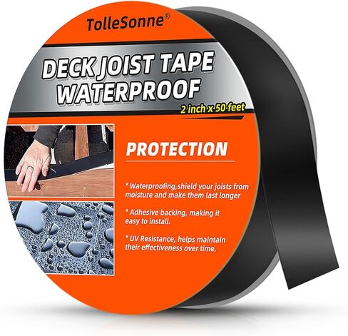 شريط رافدة من 10 عبوات من TolleSonne للتزيين مقاس 2 بوصة × 50 بوصة، شريط بوتيل مقاوم للطقس، شريط وامض ذاتي اللصق للخشب الصلب للأسطح الخشبية، سقف عوارض 2 بوصة × 50 قدمًا in Kuwait
