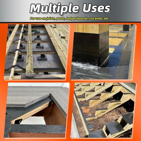 شريط رافدة من 10 عبوات من TolleSonne للتزيين مقاس 2 بوصة × 50 بوصة، شريط بوتيل مقاوم للطقس، شريط وامض ذاتي اللصق للخشب الصلب للأسطح الخشبية، سقف عوارض 2 بوصة × 50 قدمًا in Kuwait