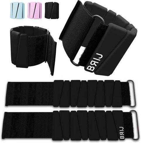 ShopBrij Adjustable Wrist and Ankle Weights Sets for Women - Walking Weights, Pilates Weights, Bangle Weights, Bracelet Weights, Wearable Weights - Ankle and Wrist Weight Set of 2, 1lb Each in Saudi Arabia