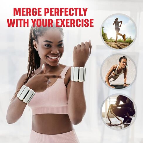 أساور الكاحل للمعصم القوي للجمباز للنساء والرجال - سوار الدمبل للمشي والركض واليوجا وصالة الألعاب الرياضية وتدريبات القوة (1 رطل - زوج بيج كريمي) in Kuwait