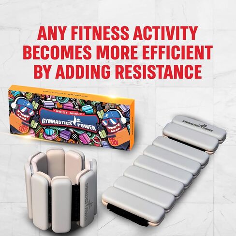 أساور الكاحل للمعصم القوي للجمباز للنساء والرجال - سوار الدمبل للمشي والركض واليوجا وصالة الألعاب الرياضية وتدريبات القوة (1 رطل - زوج بيج كريمي) in Kuwait