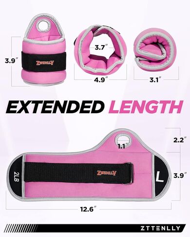 مجموعات أوزان المعصم من ZTTENLLY - حجم قابل للتعديل - مجموعات أوزان اليد للذراع للنساء والرجال - مناسبة للمشي والعلاج الطبيعي والجري واليوجا والتمارين الرياضية in Kuwait