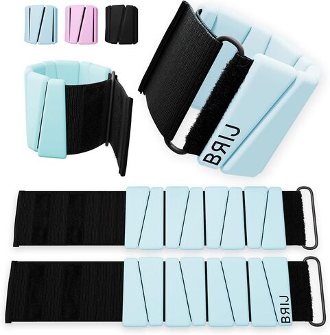 ShopBrij Adjustable Wrist and Ankle Weights Sets for Women - Walking Weights, Pilates Weights, Bangle Weights, Bracelet Weights, Wearable Weights - Ankle and Wrist Weight Set of 2, 1lb Each in Saudi Arabia
