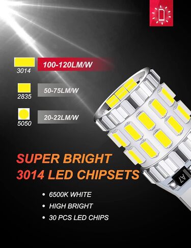 DURAUTOM 12V-24V Wedge194 T10 W5W LED Bulbs Error Free, Newest Extremely Bright 6500K White, For Interior Dome Map Door Courtesy License Plate Trunk Lights (Pack of 4) in Saudi Arabia
