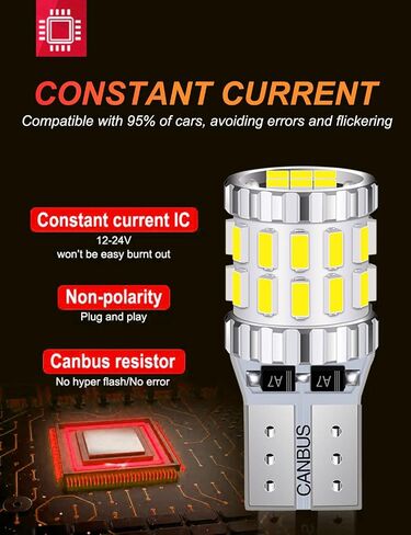 DURAUTOM 12V-24V Wedge194 T10 W5W LED Bulbs Error Free, Newest Extremely Bright 6500K White, For Interior Dome Map Door Courtesy License Plate Trunk Lights (Pack of 4) in Saudi Arabia