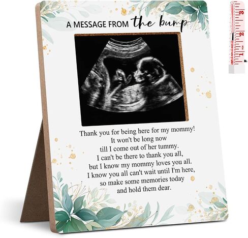 إطار صورة لافتة استحمام الطفل Hatzelou، رسالة من إطار صورة Sonogram لصورة الطفل، بالون أزرق ديكور استحمام الطفل يكشف عن الجنس، تذكار معلم الحمل 4.3 * 5.3 في الصور in Kuwait