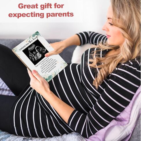 إطار صورة لافتة استحمام الطفل Hatzelou، رسالة من إطار صورة Sonogram لصورة الطفل، بالون أزرق ديكور استحمام الطفل يكشف عن الجنس، تذكار معلم الحمل 4.3 * 5.3 في الصور in Kuwait