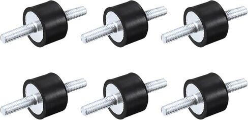 uxcell M5x15mm Rubber Mounts, 6pcs Anti Vibration Isolator Studs Shock Absorber Male for Air Compressors, Garage Motor, Diesel Engines, 15x10mm in Saudi Arabia