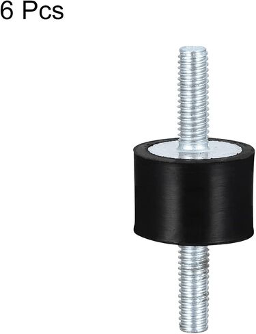 uxcell M5x15mm Rubber Mounts, 6pcs Anti Vibration Isolator Studs Shock Absorber Male for Air Compressors, Garage Motor, Diesel Engines, 15x10mm in Saudi Arabia