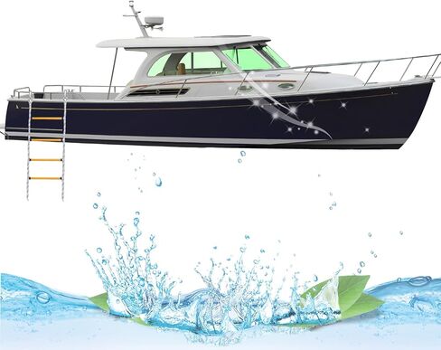 4 Steps Boat Rope Ladder, Portable Outdoor Climbing Rope Boarding Ladder for Inflatable Boat, Kayak, Motorboat, Canoeing, Assist Boat, Sailboat, Jet Skis White in Kuwait