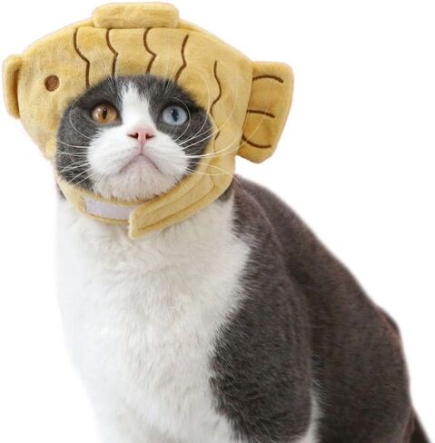 CheeseandU Sushi Shape Pet Hat Costume Japanese Kawaii Design Hat Adjustable Accessory Headwear Cute Soft Cap for Cat Kitten Puppy Pet Festival Birthday Theme Party Photo Prop, 11 x 13.8 inches in Kuwait