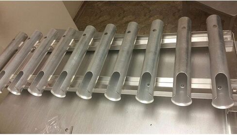 رف قضيب تثبيت على الحائط/سرير شاحنة بلاستيكي من Viking Solutions - حامل قضيب متين قابل للتعديل وسهل النقل، سعة 10 قضبان، متعدد الألوان in Kuwait