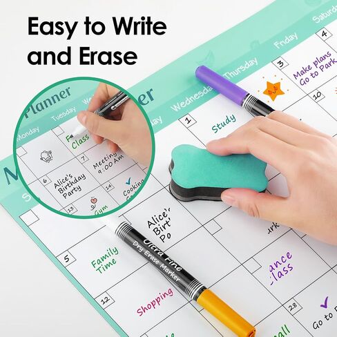 MaxGear Dry Erase Markers, Ultra Fine Dry Erase Markers, Ultra Fine Tip Dry Erase Markers, Extra Ultra Fine Point Dry Erase Markers, Ultra Fine Tip Markers, Color Dry Erase Markers for Office, 8 Count in Saudi Arabia