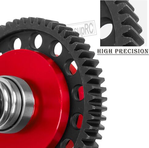 hopsupRC 7075 Metal Spur Gear Slipper Clutch 57T(32dp) مع مجموعات تروس ترس 3.175 مم (15T/16T/17T) ترقيات لـ 1/10 4x4 Granite/Senton/Big Rock/Vorteks 3s & 550، Kraton/Outcast 4S، 1/8 تايفون 3S، أحمر in Kuwait