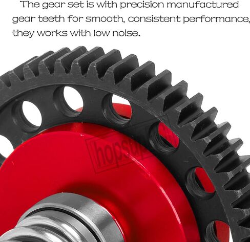 hopsupRC 7075 Metal Spur Gear Slipper Clutch 57T(32dp) مع مجموعات تروس ترس 3.175 مم (15T/16T/17T) ترقيات لـ 1/10 4x4 Granite/Senton/Big Rock/Vorteks 3s & 550، Kraton/Outcast 4S، 1/8 تايفون 3S، أحمر in Kuwait