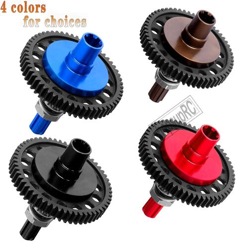 hopsupRC 7075 Metal Spur Gear Slipper Clutch 57T(32dp) مع مجموعات تروس ترس 3.175 مم (15T/16T/17T) ترقيات لـ 1/10 4x4 Granite/Senton/Big Rock/Vorteks 3s & 550، Kraton/Outcast 4S، 1/8 تايفون 3S، أحمر in Kuwait