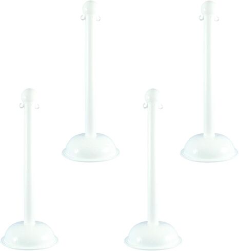 Mr. Chain Heavy-Duty Stanchion, Yellow, 41-Inch Height, 3-Inch Diameter Pole, Pack of 4 (99902-4) in Saudi Arabia