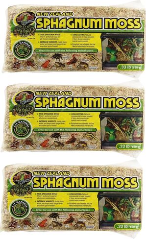 Zoo Med (3 Pack) New Zealand Sphagnum Moss.33-Pound Each in Saudi Arabia