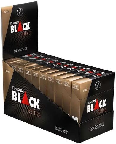 سجائر Djarum Ivory Black Bliss للتبغ والنيكوتين المفلترة بالقرنفل - 10 صناديق من 20 = إجمالي 200 - بما في ذلك. ملصق المدخن مقتصد in Kuwait