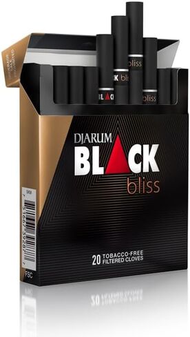 سجائر Djarum Ivory Black Bliss للتبغ والنيكوتين المفلترة بالقرنفل - 10 صناديق من 20 = إجمالي 200 - بما في ذلك. ملصق المدخن مقتصد in Kuwait