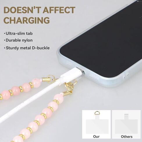 حزام معصم للهاتف الخلوي مطرز بالرخام من KALIONE مع علامة تبويب حبل، حبل معصم قابل للفصل للهاتف المحمول بدون استخدام اليدين، حزام معصم قابل للتعديل لحزام الهاتف للنساء in Kuwait