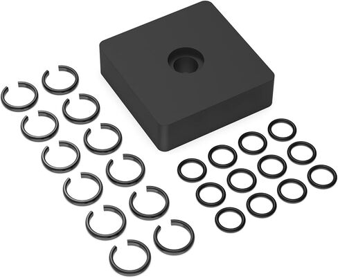 حلقة الاحتفاظ بالصدمات مقاس 3/8 بوصة تناسب مشبك حلقة الاحتكاك من ميلووكي 3/8 مع حلقة على شكل O، حلقة بديلة للصدمات لمفاتيح من نوع ميلووكي، أجزاء أدوات مفتاح الربط (12 مجموعة) in Kuwait