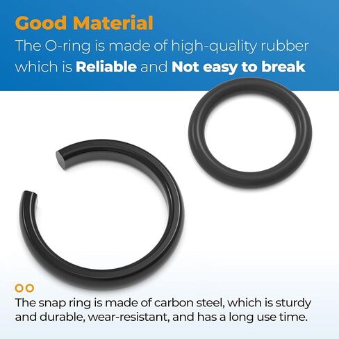 حلقة الاحتفاظ بالصدمات مقاس 3/8 بوصة تناسب مشبك حلقة الاحتكاك من ميلووكي 3/8 مع حلقة على شكل O، حلقة بديلة للصدمات لمفاتيح من نوع ميلووكي، أجزاء أدوات مفتاح الربط (12 مجموعة) in Kuwait